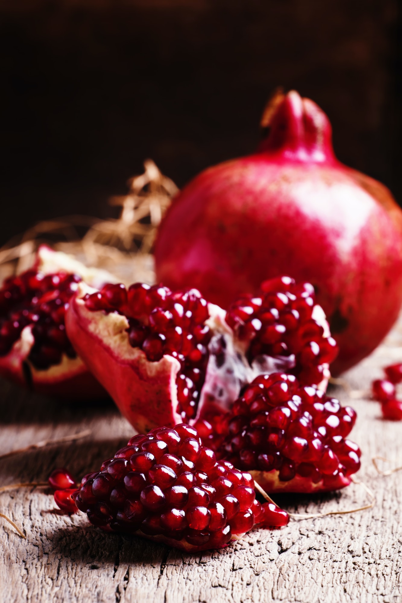 Pieces of pomegranate